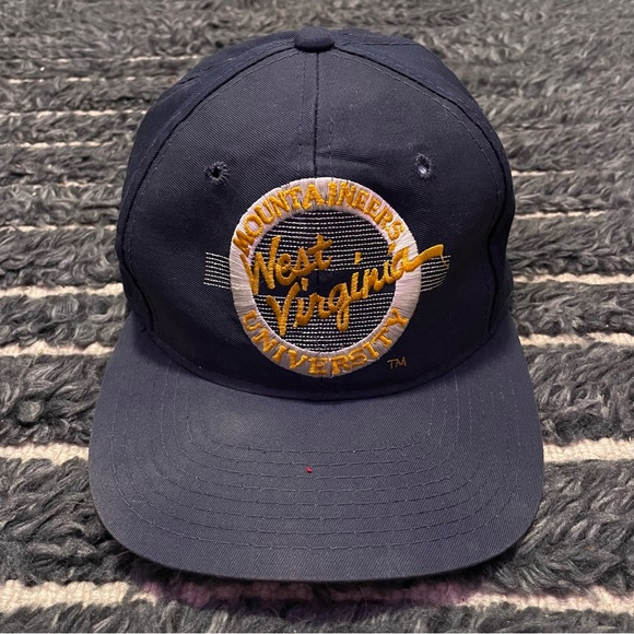 The Game Other - Vintage 80’s 90’s West Virginia Mountaineers Blue Snap Back Hat WVU Cap